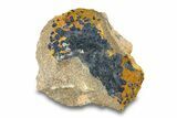 Malachite and Azurite on Ferroan Dolomite - Morocco #291844-1